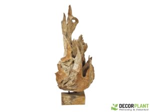 EUROPALMS Natural wood sculpture 160cm