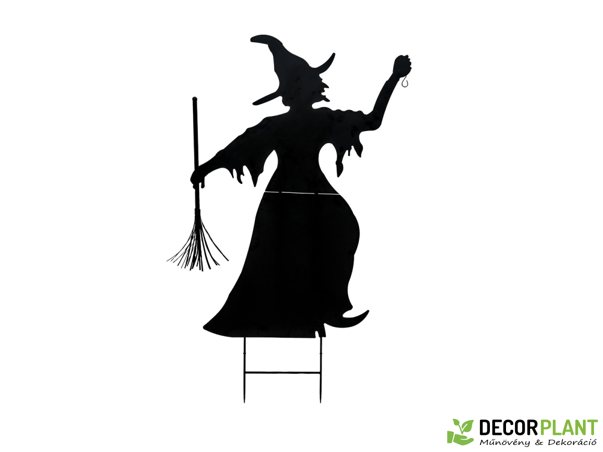 EUROPALMS Silhouette Metal Witch with Broom EUROPALMS Silhouette Metal Witch with Broom