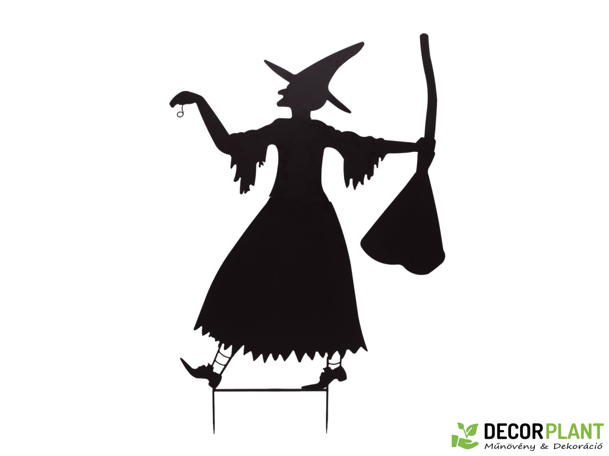EUROPALMS Silhouette Metal Witch with Broom EUROPALMS Silhouette Metal Witch with Broom