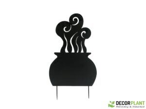 EUROPALMS Silhouette Metal Witch Pot