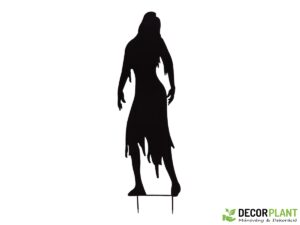 EUROPALMS Silhouette Metal Zombie Woman