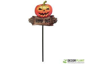 Halloween tök tábla EUROPALMS Halloween Pumpkin "KEEP OUT" with Picker